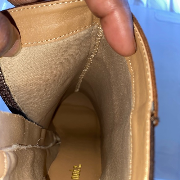 Y•not? Cheetah print multi colored of brown ankle boots 4inch heels size 9M - Picture 7 of 16